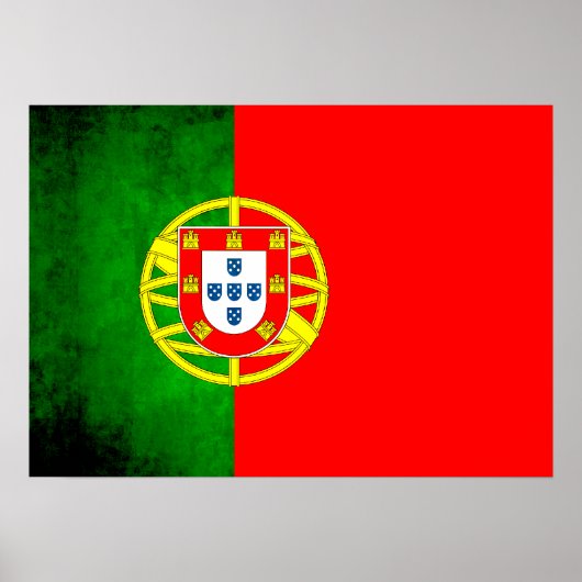 Colorful Contrast PortugeseVlag Poster (Voorkant)