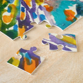 "Colorful Conversation" Hummingbird & Peacock Legpuzzel (Zijkant)