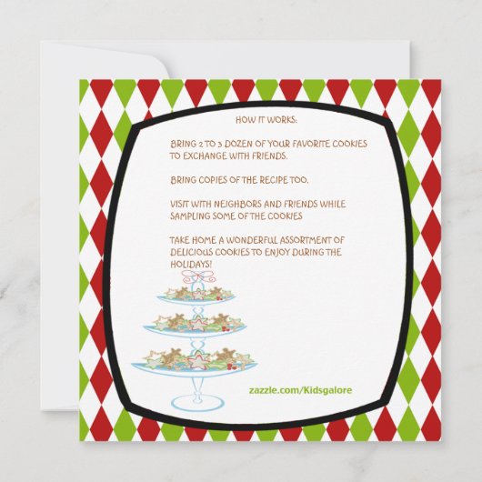 Colorful Cookie Tray Holiday Cookie Swap Invitae (Achterkant)