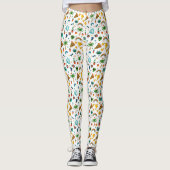 Colorful Cool Elements Pattern – Retro Summer Vibe Leggings (Voorkant)