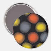 Colorful, cool, modern, trendy flower abstractie magneet (Voorkant / Achterkant)