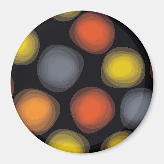 Colorful, cool, modern, trendy flower abstractie magneet (Voorkant)