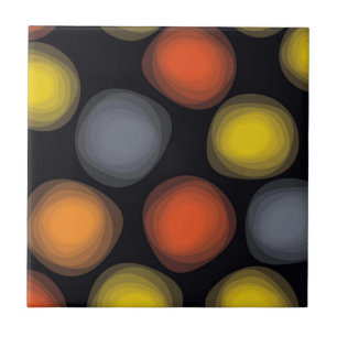 Colorful, cool, modern, trendy flower abstractie tegeltje