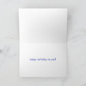 Colorful Cool Simple Stripes CUSTOM HAPPY BIRTHDAY Kaart (Binnen)