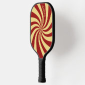 Colorful Cool Spiral Swirl Red Gold Name Pickleball Paddle (Links)