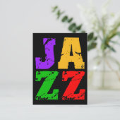 Colorful coole jazz briefkaart (Staand voorkant)