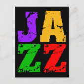 Colorful coole jazz briefkaart (Voorkant)