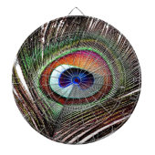 Colorful Copper Peacock Feather Dartbord (Voorkant)