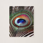 Colorful Copper Peacock Feather Legpuzzel (Verticaal)