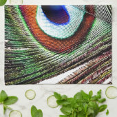 Colorful Copper Peacock Feather Theedoek (Gevouwen)