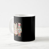 Colorful Coquette Bow Floral Nutcracker Christmas Koffiemok (Voorkant links)