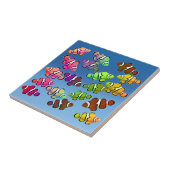 Colorful Coral Reef Clownfish Tile Tegeltje (Zijkant)
