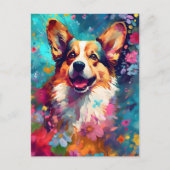 Colorful Corgi Briefkaart (Voorkant)