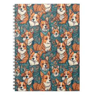 Colorful Corgi Dog Pattern - Perfect voor Dog Love Notitieboek