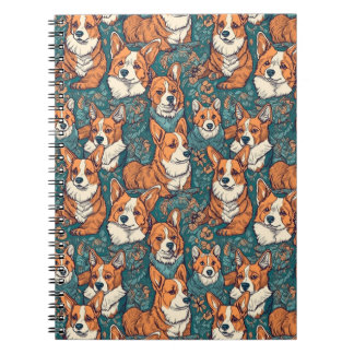 Colorful Corgi Dog Pattern - Perfect voor Dog Love Notitieboek
