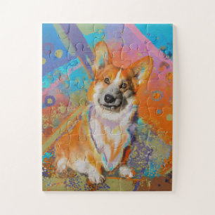 Colorful Corgi Painting Legpuzzel