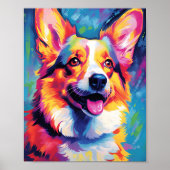 Colorful Corgi Poster (Voorkant)