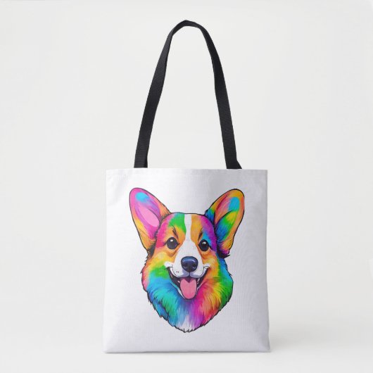 Colorful Corgi Tote Bag (Voorkant)