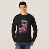 Colorful Cosmic Ice Cream Astronaut T-shirt (Voorkant volledig)