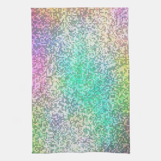 Colorful Cosmos Tile Mosaic Theedoek (Verticaal)