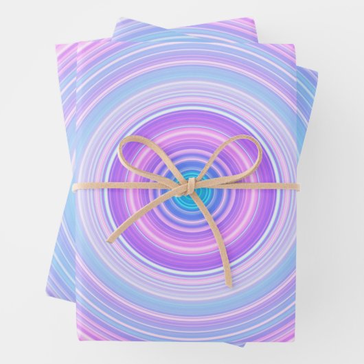 Colorful Cotton Snoep Roze Blauw Inpakpapier Vel (In situ)