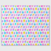Colorful Cotton Snoep Waterverf Patroon Cadeaupapier (Vlak)