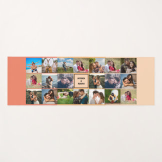 Colorful Couple's Photo Collage Yoga Mat