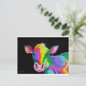 Colorful Cow Briefkaart (Staand voorkant)