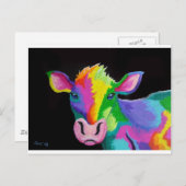 Colorful Cow Briefkaart (Voorkant / Achterkant)