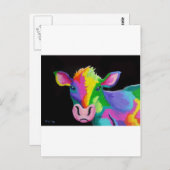 Colorful Cow Briefkaart (Voorkant / Achterkant)