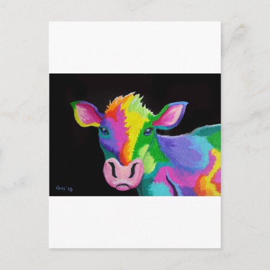 Colorful Cow Briefkaart (Voorkant)