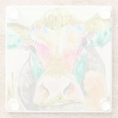 Colorful Cow-ontwerp Glazen Onderzetter (Achterkant)