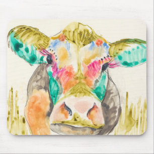 Colorful Cow-ontwerp Muismat