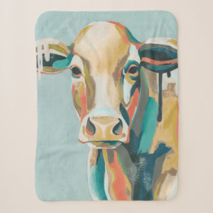 Colorful Cow Sherpa Deken