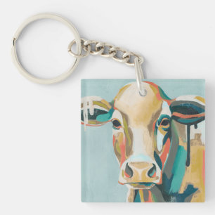 Colorful Cow Sleutelhanger