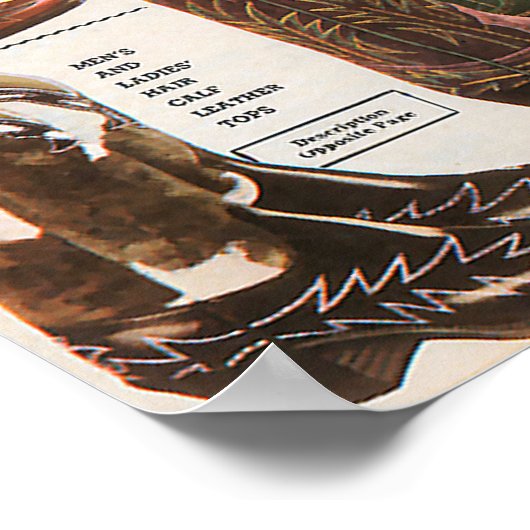 Colorful Cowboy Boots 1950 Poster (Hoek)