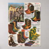 Colorful Cowboy Boots 1950 Poster (Voorkant)
