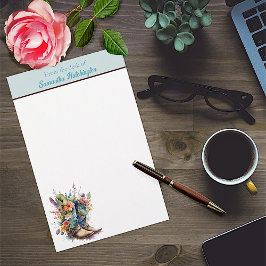 Colorful Cowgirl Boots en wilde bloemen Briefpapier