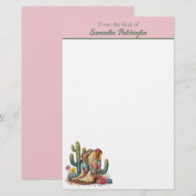 Colorful Cowgirl Boots met bloemen en cactus