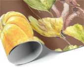 Colorful Cozy Autumn Waterverf Pattern Monogram Cadeaupapier (Rol Hoek)