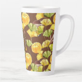 Colorful Cozy Autumn Waterverf Pattern Monogram Latte Mok (Rechts)