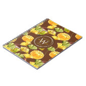 Colorful Cozy Autumn Waterverf Pattern Monogram Notitieboek (Linkerzijde)