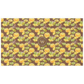 Colorful Cozy Autumn Waterverf Pattern Monogram Tafelkleed (Voorkant (Horizontaal))