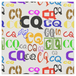 Colorful CQ Letters Ham Radio Fabric Stof