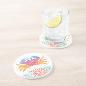 Colorful Crab Sandstone Coaster Zandsteen Onderzetter (Zijkant)