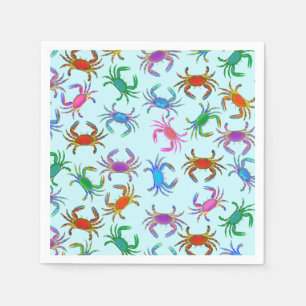 Colorful Crabs Party Napkins Servetten