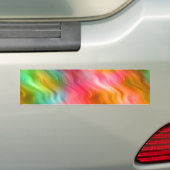 Colorful Crane Flower Wavy Texture Bumpersticker (Op auto)