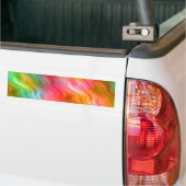 Colorful Crane Flower Wavy Texture Bumpersticker (Op Truck)