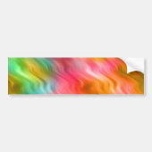 Colorful Crane Flower Wavy Texture Bumpersticker (Voorkant)