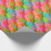Colorful Crane Flower Wavy Texture Cadeaupapier (Hoek)